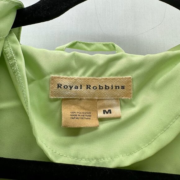Royal Robbins Jacket Mens M Full Zip Hooded Windbreaker Lightweight Citron Green - Picture 12 of 12